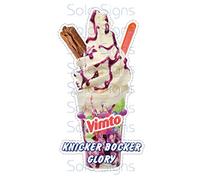 Vimto KBG Whippy Ice Cream Sticker - 16cm high Knickerbocker Glory die cut vinyl decal