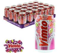 Vimto No Added Sugar Fizzy Drink 330ml x 24 Cans
