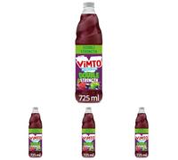 Vimto Original No Added Sugar Double Concentrate Fruit Squash, 725 ml (Pack of 4)