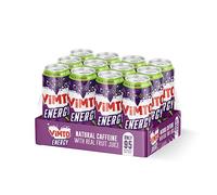 Vimto Original Real Fruit Energy Drink + Natural Caffeine + B Vitamins, Prime Energy Juice Drink 500ml Big Can (pack of 12)
