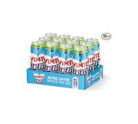 Vimto Original Real Fruit Energy Drinks with No Added Sugar + Natural Caffeine + B Vitamins, Prime Energy Juice Drink 500ml Big Can (multipack of 12)