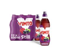 Vimto Original Real Fruit Juice for Rehydration, Blackcurrant, Grape & Raspberry Still Ready-to-go Multipack Drinks 500ml Bottles (case of 12)