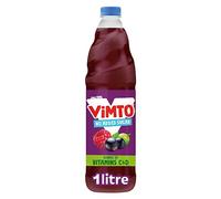 Vimto Real Fruit Squash Original No Added Sugar Mixed Fruit Juice Cordial Drink, Blackcurrant, Grape & Raspberry, 1 Litre Bottle