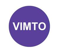 "Vimto" Round Snap On Button Cap For Wunderbar Soft Drinks/Soda Dispenser Bar Guns (HBV's) (In White On Purple Background)