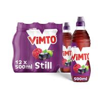Vimto Original Real Fruit Juice for Rehydration, Blackcurrant, Grape & Raspberry Still Ready-to-go Multipack Drinks 500ml Bottles (case of 12)
