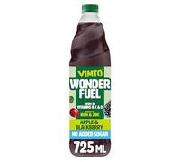 Vimto Wonderfuel Real Fruit Squash Drink | No Added Sugar | Apple & Blackberry Flavoured Juice Cordial | 725ml Bottle | Ideal for Kids | High in Vitamins