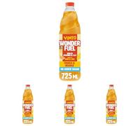 Vimto Wonderfuel Squash - No Added Sugar - Vitamins B, C & D - Iron & Zinc - 725ml - Breakfast Functional Drink - Mango & Orange (Pack of 4)