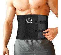 VIMUSFUN Waist Trimmer Belt Men Sweat Band Stomach Wrap Waist Trainer for Women, Black, Belt M-8.5"Width x 39"Length