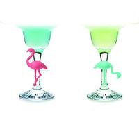 Vin Bouquet Flamingos Glass Markers Set in Silicone, Original