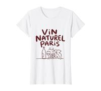 Vin Naturel Paris Natural Wine Bar French Vineyard Value Graphic T-Shirt, Women, White, S