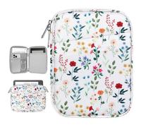 Vinabilia 6-7 Inch Protective Sleeve Carrying Case for 7" Kindle Paperwhite and Kindle Colorsoft Signature Edition, 6" Kindle, 6" Kobo Clara BW/Colour, 7" Kobo Libra Colour/E-Reader,Blooming Bouquet