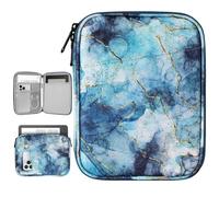 Vinabilia 6-7 Inch Protective Sleeve Carrying Case for 7" Kindle Paperwhite and Kindle Colorsoft Signature Edition, 6" Kindle, 6" Kobo Clara BW/Colour, 7" Kobo Libra Colour/E-Reader, Marble Blue