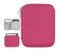 Vinabilia 6-7 Inch Protective Sleeve Carrying Case for 7" Kindle Paperwhite and Kindle Colorsoft Signature Edition, 6" Kindle, 6" Kobo Clara BW/Colour, 7" Kobo Libra Colour/E-Reader, Raspberry