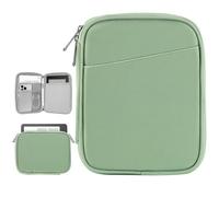 Vinabilia 6-7 Inch Protective Sleeve Carrying Case for 7" Kindle Paperwhite and Kindle Colorsoft Signature Edition, 6" Kindle, 6" Kobo Clara BW/Colour, 7" Kobo Libra Colour/E-Reader, Matcha Green