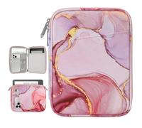 Vinabilia 6-7 Inch Protective Sleeve Carrying Case for 7" Kindle Paperwhite and Kindle Colorsoft Signature Edition, 6" Kindle, 6" Kobo Clara BW/Colour, 7" Kobo Libra Colour/E-Reader, Cloudy Pink