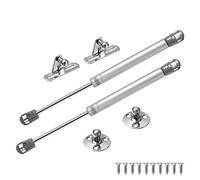 Vinabo 2 Pcs Gas Spring,100N Pistons for Kitchen Doors, Gas Piston for Doors, Pneumatic Jack for Furniture, Wardrobe Hinge, Shock Absorber Arm for Kitchen Furniture Hinge,Silver