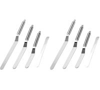 Vinabo 4-Piece Palette Knife Set - Stainless Steel Baking Spatula Kit with Angled/Offset Design - Professional Cake Decorating Tools for Frosting, Icing, Pastry, Cupcakes - Kitchen Baking Essentials