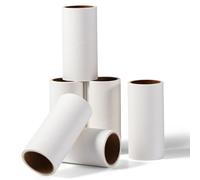 Vinabo Adhesive Clothes Roller Refills 6 Rolls, Total 360 Sheets Very Sticky Pet Hair Roller, Lint Refill for Clothes, Bed, Carpet, Cats/Dogs Pet Hair