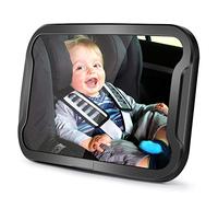 Vinabo Baby Car Mirror, Unbreakable Car Mirror Rear View, 360° Adjustable Rotation Baby Rear Seat Mirror, Safety, Essential for Young Parents