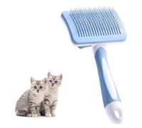 Vinabo Cat Dog Brush, Self-Cleaning Long Hair Cat Brush with One Button for Pet Grooming, Cat Brush for Cats and Dogs with Short, Medium and Long Hair, Blue