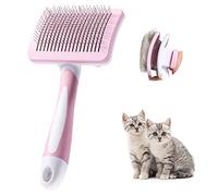 Vinabo Cat Dog Comb Brush, Cat Brush Grooming Comb, Self Cleaning Slicker Brushes, Pet Grooming Tool with Cleaning Button for Dog Shedding Tools