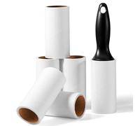 Vinabo Lint Rollers,Pet Hair Remover,1 Handle with 6 Extra Sticky Lint Roller Set for Clothes,Lint Rollers for Pet Hair,Dust,Lint,Sofa,Bed and Carpet,Extra Sticky & Easy Peeling-60 Sheets/Roll
