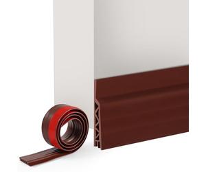 Vinabo Paraspifferi Sottoporta Rubber Door Seal Self Adhesive Draught Excluder Bottom Soundproofing Dustproof Shockproof Door Seal (100cm x 5cm, Brown)