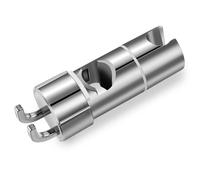 Vinabo Shower Head Holder, No-Drill Universal Shower Holder Bracket, 18-25mm Anti-Slip Shower Head Holder Replacement with Dual Hooks, 360° Rotating Shower Bracket for Handheld Shower Accessories