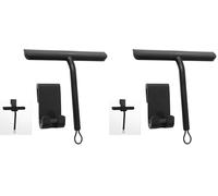 Vinabo Shower Squeegee for Shower Doors,Silicone shower screen wiper,Black Squeegee for Showers, Bathroom Squeegees for Scraper for Mirror,Car,Window and Glass Cleaning-21cm (Pack of 2)