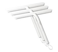 Vinabo Shower Squeegee for Shower Doors,Silicone Squeegee Shower Cleaner with Hook,Bathroom Shower Wiper, Shower Scraper for Mirror,Car,Window and Glass Cleaning-21cm (White) (Pack of 3)