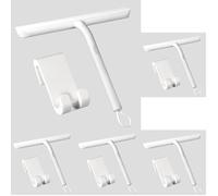 Vinabo Shower Squeegee for Shower Doors,Silicone Squeegee Shower Cleaner with Hook,Bathroom Shower Wiper, Shower Scraper for Mirror,Car,Window and Glass Cleaning-21cm (White) (Pack of 5)
