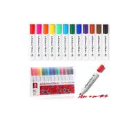Vinabo Whiteboard Markers, 12 Pcs Whiteboard Pens Colourful, Erasable Whiteboard Markers for School Supplies,Marker Fine Conical Tip, for Writing on Windows, Glass
