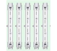 Vinaco R7S Bulb 78MM 120W, 5 Pack J78 R7S Halogen Bulb Dimmable with 2800K Warm White, High Output 2200LM R7S Halogen Lamp 230V 120W, Long Lifespan R 7S 78MM Bulbs for Security Light, Landscape Light