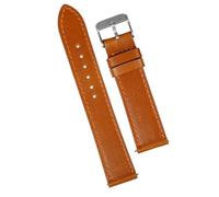 vinacreations Vintage Flat Leather Watch Band Quick Release Thin Leather Strap For Men Women Handmade Extra Soft Slim Watch Wrist Band Elegant Replacement Strap 18mm 19mm 20mm 21mm 22mm, Brown - Slim