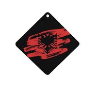 Vinage Albanian Flag Car Air Fresheners Fragrance Hanging Rearview Mirror Scented Aromatherapy Tablets Interior Decoration Accessories
