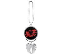 Vinage Albanian Flag Car Rearview Mirror Pendant Hanging Ornament Suspension Interior Accessories Decoration