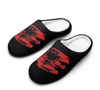 Vinage Albanian Flag Funny Men's Cotton Slippers Shoes Novelty Soft Non-Slip Sole Home Shoe