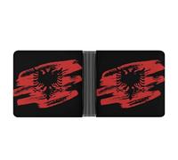 Vinage Albanian Flag Novelty Billfold Wallet Funny Wallets Bill Coin Card Holder Funny Pouch Purse for Men Women