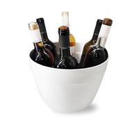 VINAK - 10L Round Ice Cube Tray for 5 or 6 Bottles - Large Wine and Champagne Cooler - Acrylic Circular Cooler for Events, Catering and Parties - Dimensions 28 x 20 cm (White)