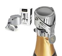 VINAK - Chromed Stainless Steel Champagne Stopper | Suitable for All Types of Sparkling Wine, cava and Wine Bottles | Hermetic Seal Allows to Preserve All The Properties