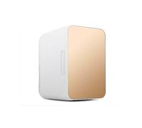 VINAMY Mini Fridge 8 Litre, a portable car refrigerator, two-in-one for travel and home use,Gold