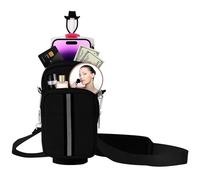 Vinanker Water Bottle Carrier Bag with Adjustable Strap for Stanley Cup 40 oz Tumbler, Water Bottle Holder Pouch with Detachable Phone Pocket & Straw Cover for Stanley Cup Accessories (Black)