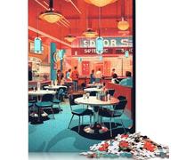 Vinatge Diner 1000 Piece Jigsaw Puzzles for Adults Jigsaw Puzzle 1000 Pieces Jigsaws Adults Puzzles Gifts 1000pcs (75x50cm)