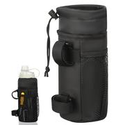 VINATO Bike Water Bottle Holder 20 x 10.5 cm (H×L), Nylon Bottle Holder with Side Pocket, for Drinks 12-32oz, Universal Bottle Cage for MTB Scooter Wheelchair Stroller