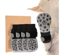VINATO Non-Slip Dog Socks Paw Protectors for Medium, Large and Elderly - Adjustable Reflective Bands - Ideal for Indoor and Outdoor Use, Size M