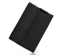 VINATO RFID Protection Men's Wallet - Slim Nylon Folding Card Holder with Coin Purse and Wrist Strap for Travel and Daily (Black)
