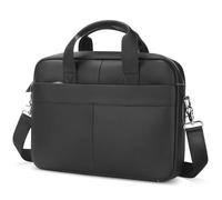 VINBAGGE Genuine Leather Briefcase for Men 14 Inch, Men's Business Laptop Work Bag, Messenger Bag with Adjustable Shoulder Strap, Professional Work Bag for Office Travel Commute