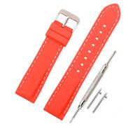VINBAND Silicone Watch Band 4 (18, 20, 22, 24mm) (20mm, Red)