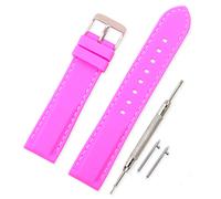 VINBAND Silicone Watch Band 4 (18, 20, 22, 24mm) (22mm, Pink)