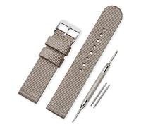 VINBAND Watch Strap Canvas Watch Band Military Army - 18mm, 20mm, 22mm, 24mm Canvas Watch band with Stainless Steel Buckle (22mm, Light Brown)